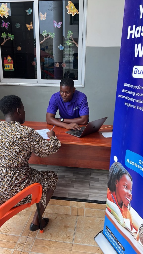 i2c-Global team member conducting a cognitive assessment intake session